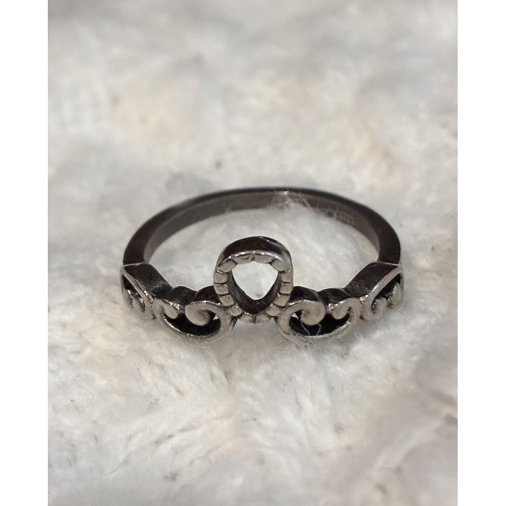 Silver Tone Scroll Ring Size 5.5 Whimsigoth Gothic Boho Y2K Fairycore Fashion